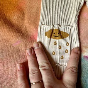 Boutique Ribbed Leggings with Raincloud Knee Patches